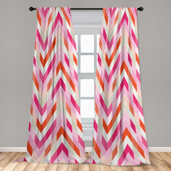 East Urban Home Wilkeson Microfiber Semi Sheer Curtain Pair Wayfair